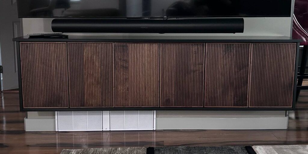 Fluted Cabinet Doors - Media Unit - Edmonton, Alberta